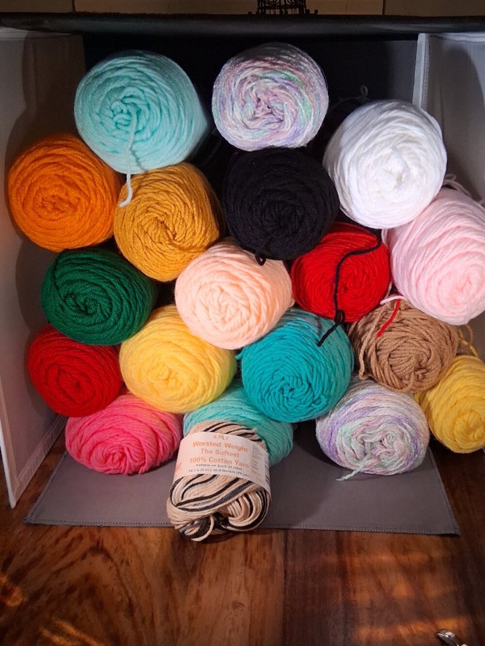 3 Skeins for $12 Lrg Yarn Destash Lot Red Heart Vt'g Baby Econo Cotton Craft #4
